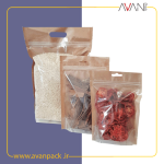 پاکت کاغذی یک رو شفاف زیپ دار