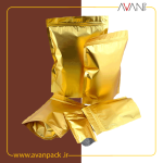 پاکت متالایز داخل طلایی زیپ دار